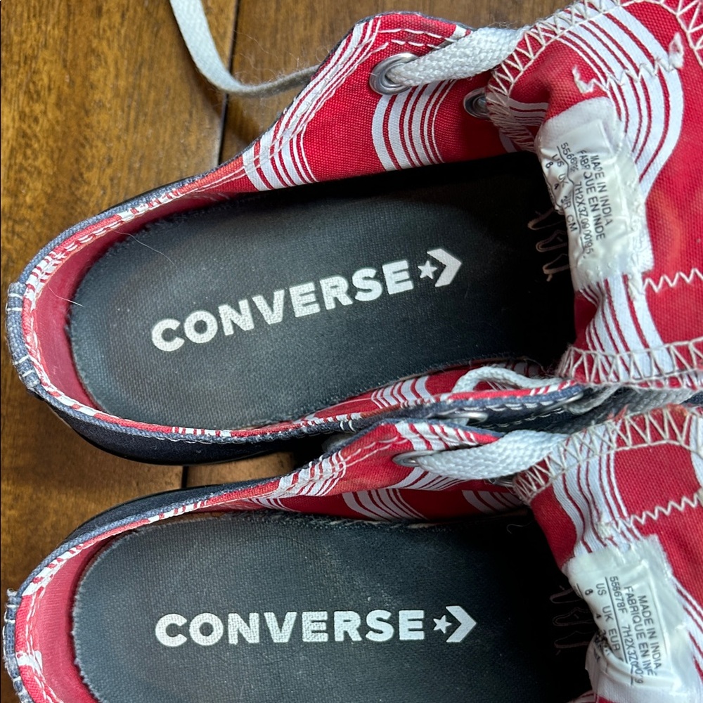 Converse All Star Red White and Blue Sneakers. Women’s size 6. Double tongue. - Picture 4 of 9